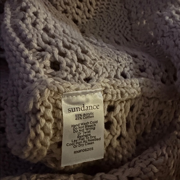 Sundance Lark Crochet Cardigan Tan Button Down - Picture 5 of 5